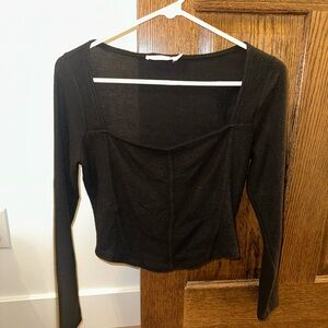 Lush Black Long Sleeve Women's Blouse